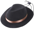 Mini pet small hat in woolen felt material with S size 155cm diameter and hairpin attachment