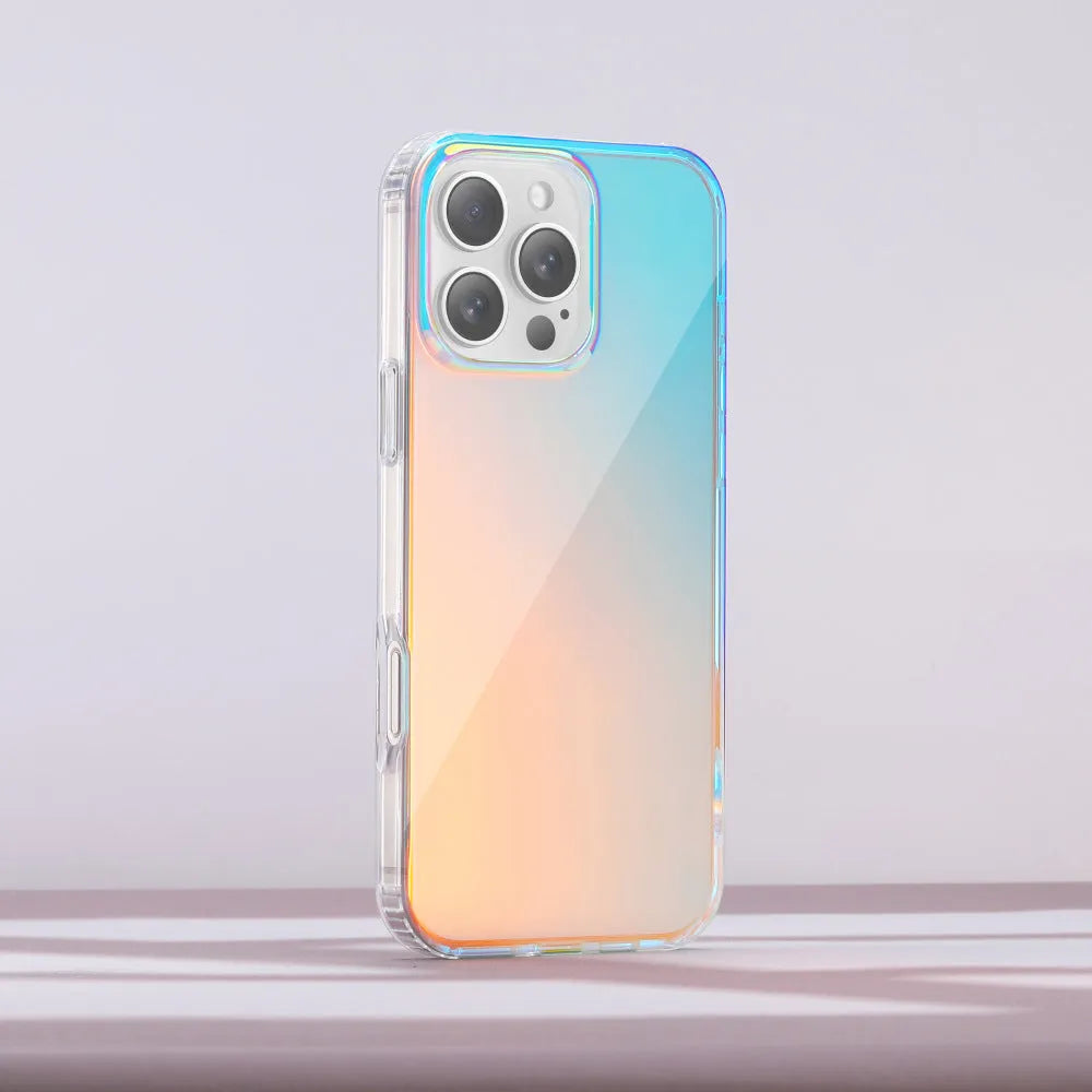 Glossy magnetic protective iPhone case with chameleon colour-changing finish.