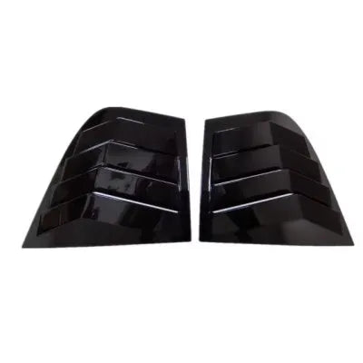 Rear triangle shutter carbon fibre decoration bright black for Kia Stinger outer trim pair