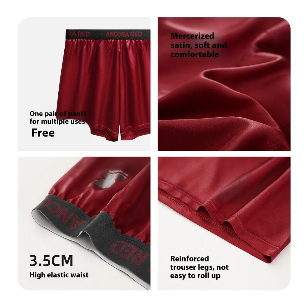 Solid colour men's polyester boxer briefs on a white background, showing mid waist design.