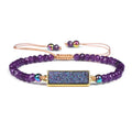 Natural stone woven bracelet with mixed shape agate beads and adjustable rope, retro style for men and women.