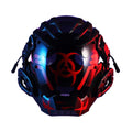 Black full face sci-fi inspired prop helmet mask for cosplay and costume parties.