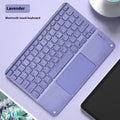 Bluetooth keyboard with touch pad, 10 inch, rechargeable, plastic, multiple colours available