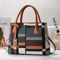 Soft PU leather large capacity shoulder bag for women in a horizontal square shape with an adjustable strap.