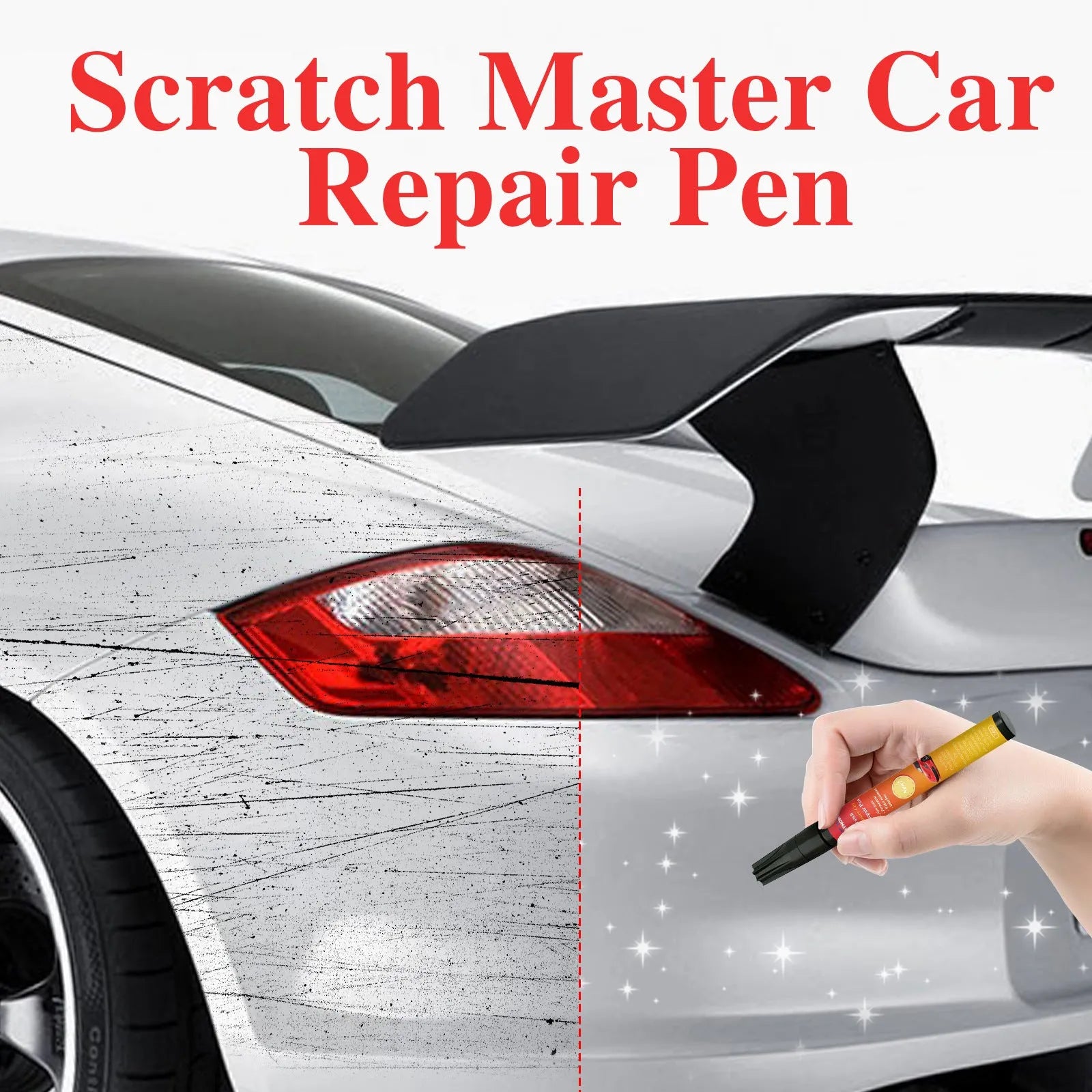 Car scratch repair pen 7.4ml UV curing formula for paint touch ups