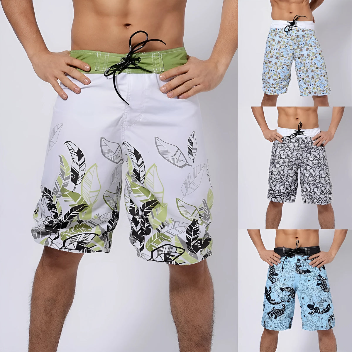 Polypropylene beach shorts in black for natatorium use