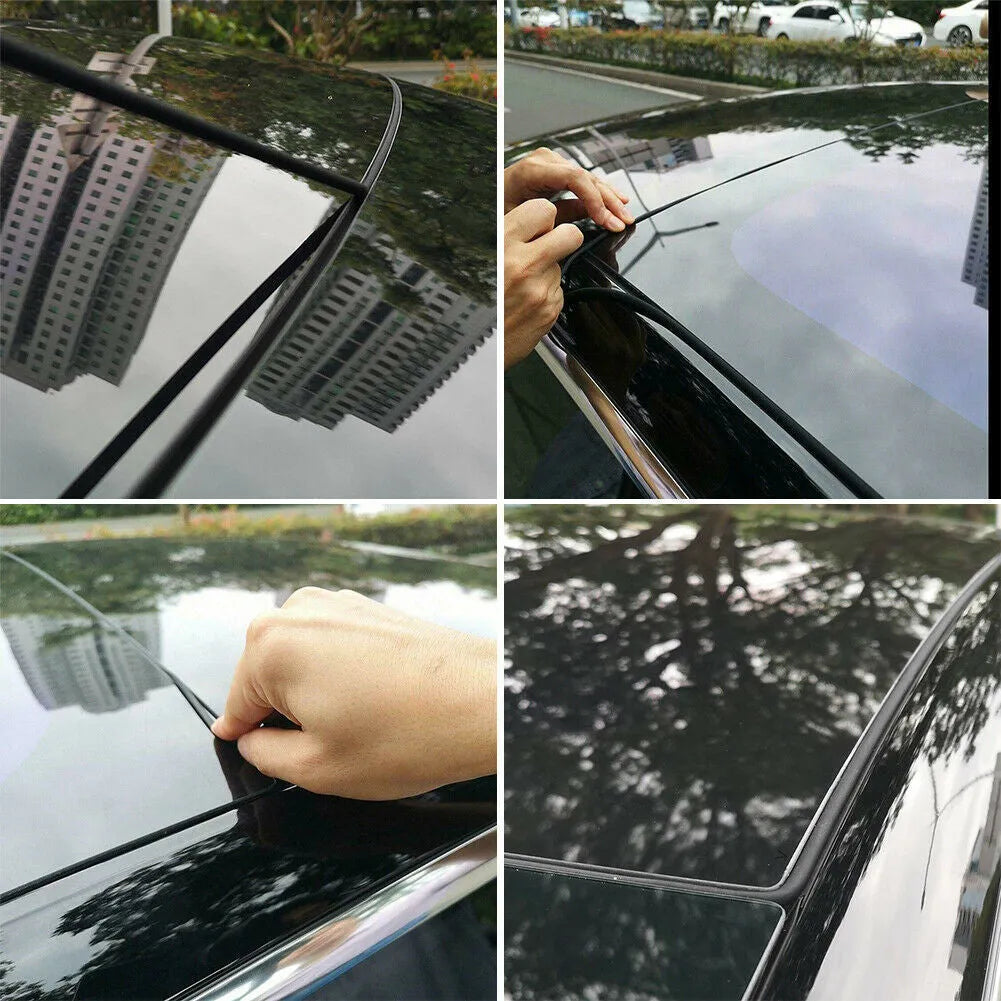 Tesla Model 3 black silicone windshield roof sunroof seal 285 cm