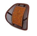 Olive wood bead lumbar support cushion in four colour options for car and home use