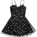 Sexy one-piece swimwear in black polypropylene fabric, front view, sizes L to XXL