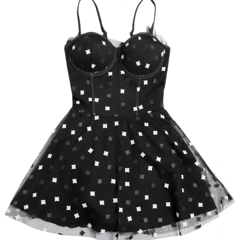 Sexy one-piece swimwear in black polypropylene fabric, front view, sizes L to XXL