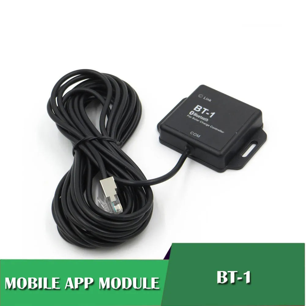 BT-1 solar charge controller with Bluetooth module for 12V/24V battery systems