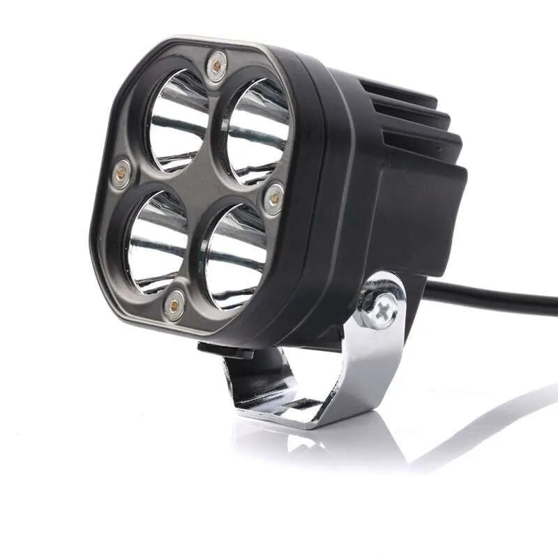 40W off-road LED spotlight in white or yellow with aluminium alloy housing, 12-24V and 0.5A, compact 7.5mm stated size.