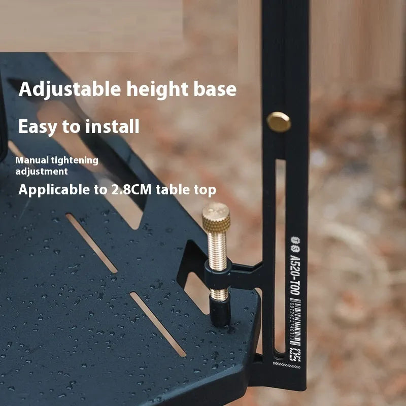 Black stainless steel telescopic lamp holder with multi-gear adjustment mechanism