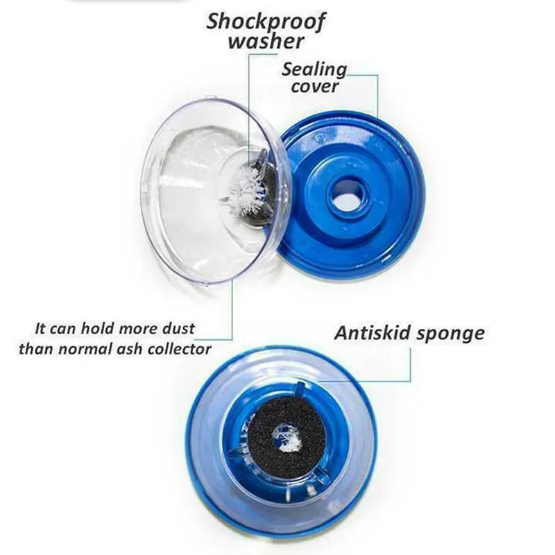 Blue bowl-shaped electric hammer dust stopper cover with sponge and PVC gasket.