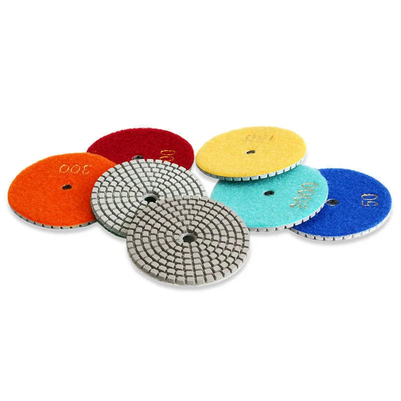 10-piece emery stone polishing disc set with 80mm diameter and 50-3000 grit range