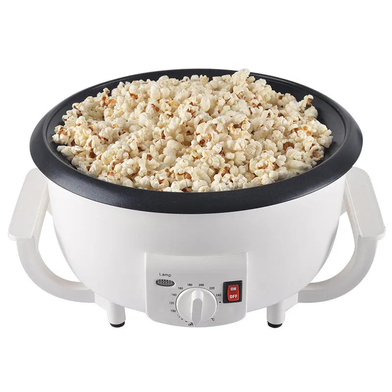 White oblate-shaped coffee bean roasting machine with 750g capacity
