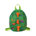 Dinosaur cartoon backpack in blue with printed animal pattern, Oxford cloth, zip closure