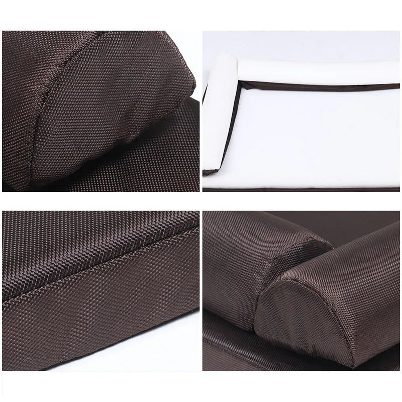 Removable washable dog bed in coffee colour, 1680D Oxford cloth, medium size 75x60x11cm