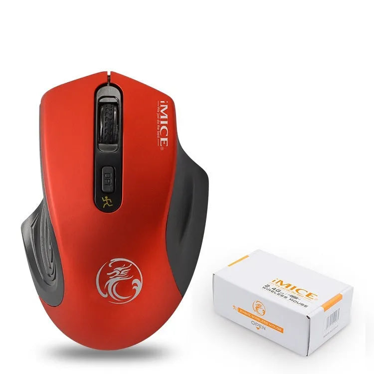 2.4G wireless ergonomic mouse with USB receiver in black colour