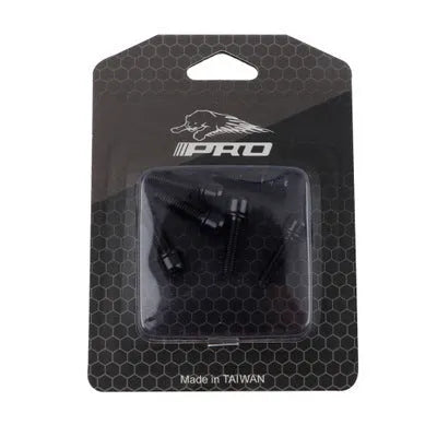 Set of 6 stainless steel mountain bike handlebar riser fixing screws in multiple colours