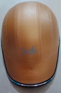 Motorcycle adult full face helmet with ABS shell and PU leather in black yellow colour