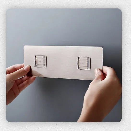 White plastic kitchen knife rack with modern simple design placed on countertop