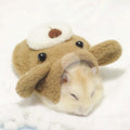 Small hamster wearing a bunny costume, with five size options from 5cm to 17cm body length