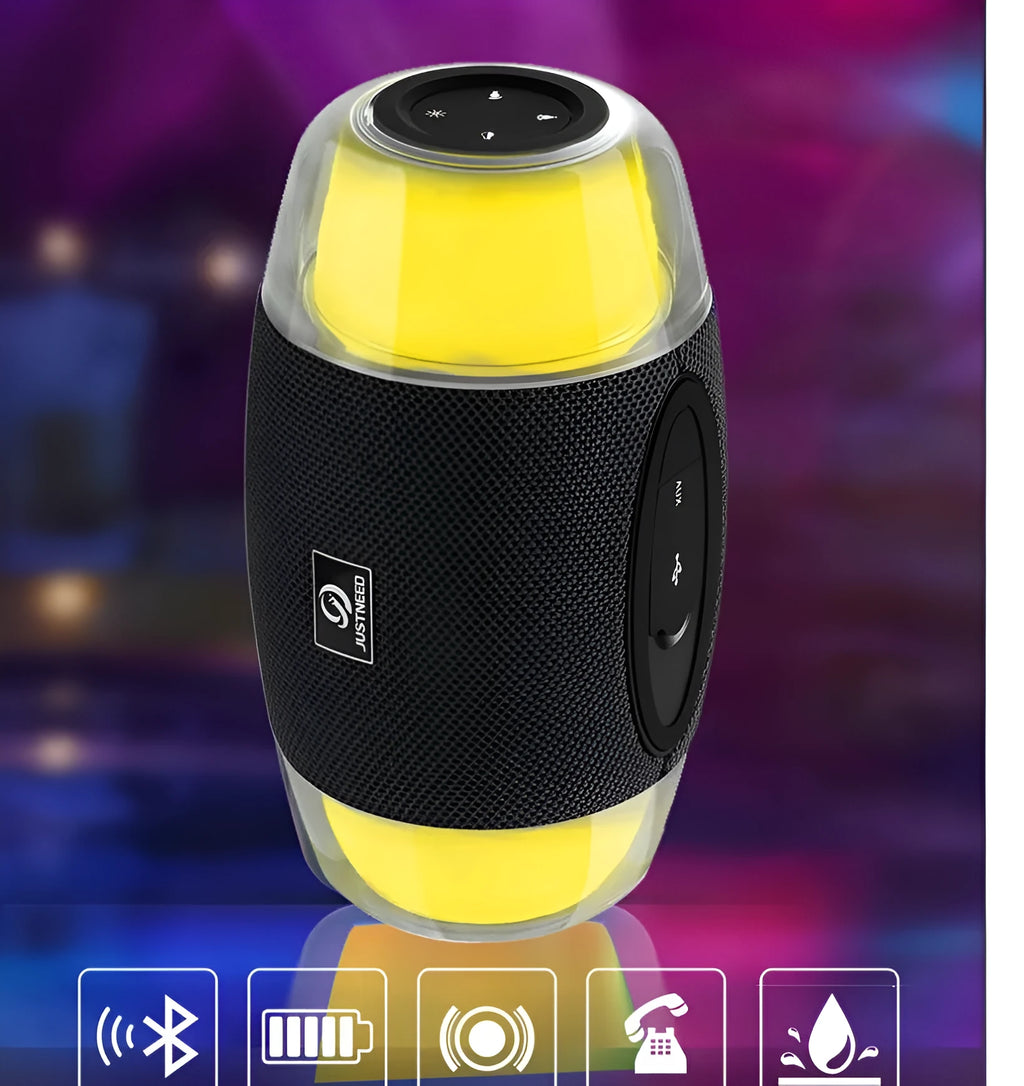 Surround sound speaker with subwoofer ambient light, blue cloth net, 198x110x106mm