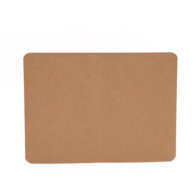 Pack of 100 blank folded kraft cards in 10x15cm size on a craft table