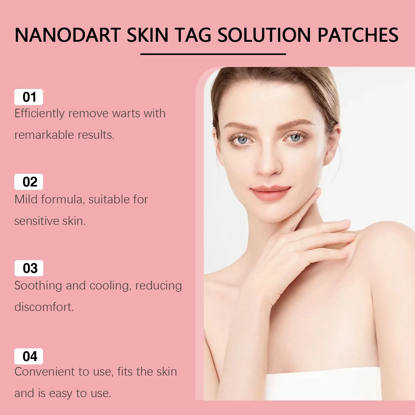 Skin wart invisible repair adhesive bandage with tea tree oil and centella asiatica