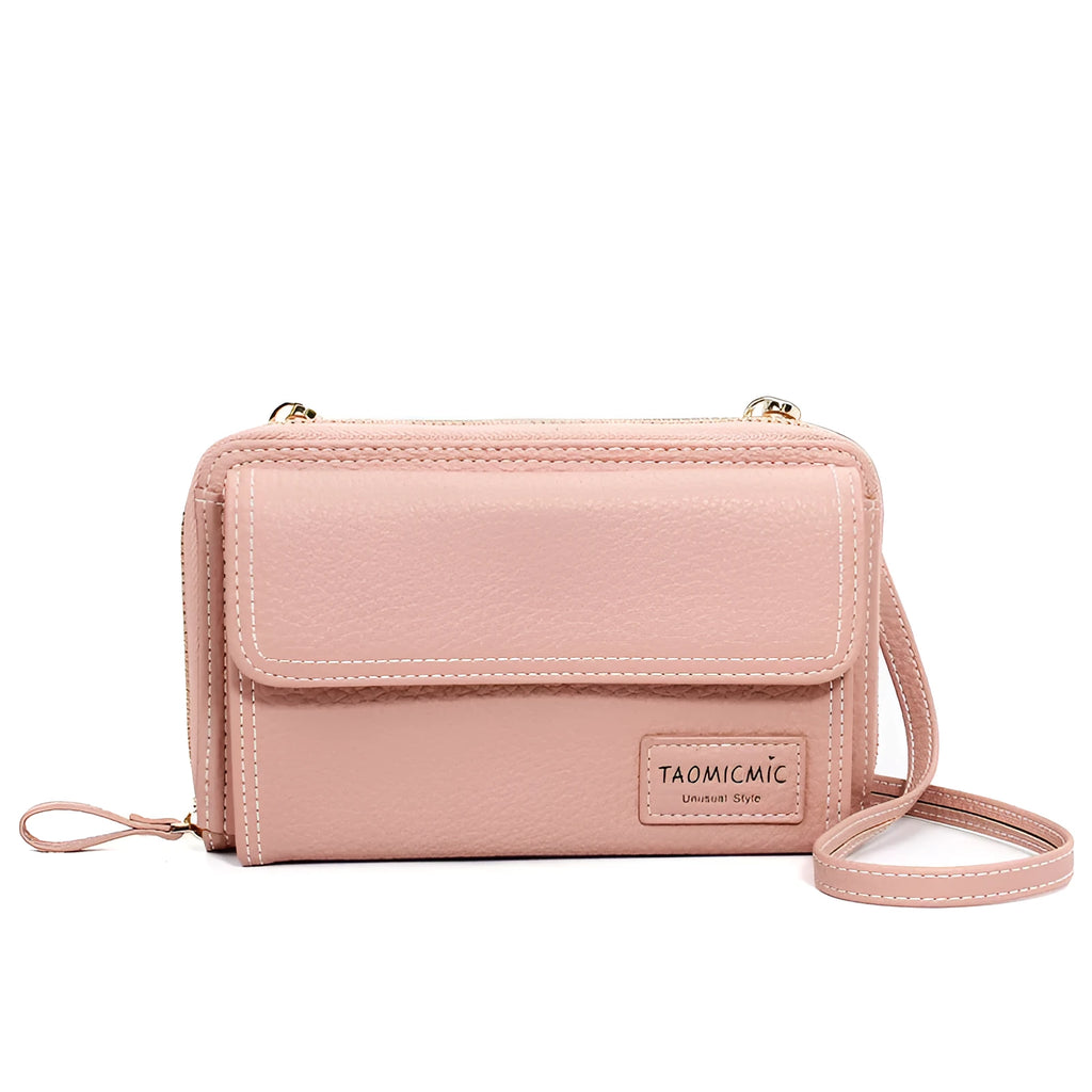 Women's crossbody shoulder bag with zippered closure and adjustable strap in blackish green colour