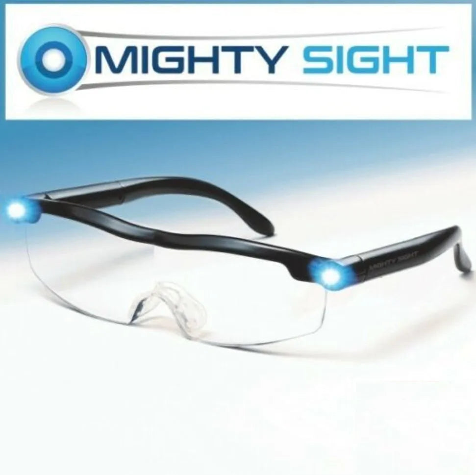 Transparent black USB LED reading glasses with scheduling timer and ABS frame