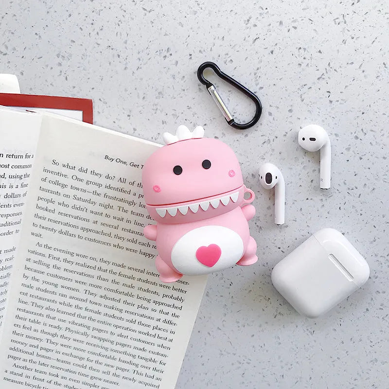 Cartoon animal silicone protective case for AirPods 1st and 2nd generation in multiple colours
