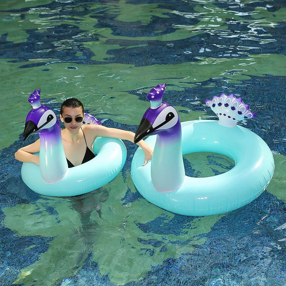Adult inflatable PVC swimming ring in large size 95x100x115cm for pool use