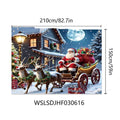 Large red Christmas banner with Santa Claus and gift design for holiday party decoration