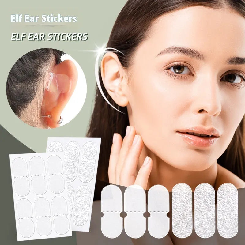 Transparent and frosted disposable ear patches for invisible hairstyling support