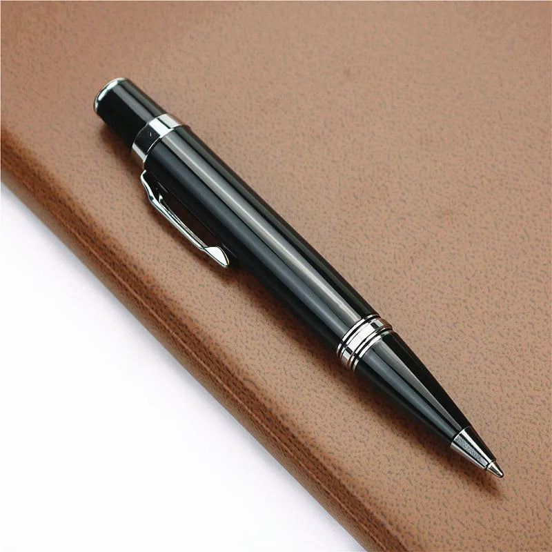 Baozhu full metal black rollerball pen with 0.7mm refill and two spare refills