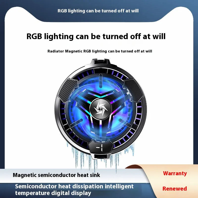 Mobile phone semiconductor magnetic radiator 65x65x23mm metal ABS black or transparent with digital display option