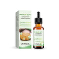 30ml glass dropper bottle of Moringa leaf extract liquid supplement with citrus and peppermint oils
