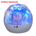 Starry sky projector with cosmic film sets showing constellation patterns on wall