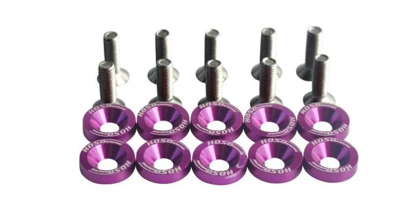 Car modification gasket screw washer kit showing 10 pieces in selected colour option