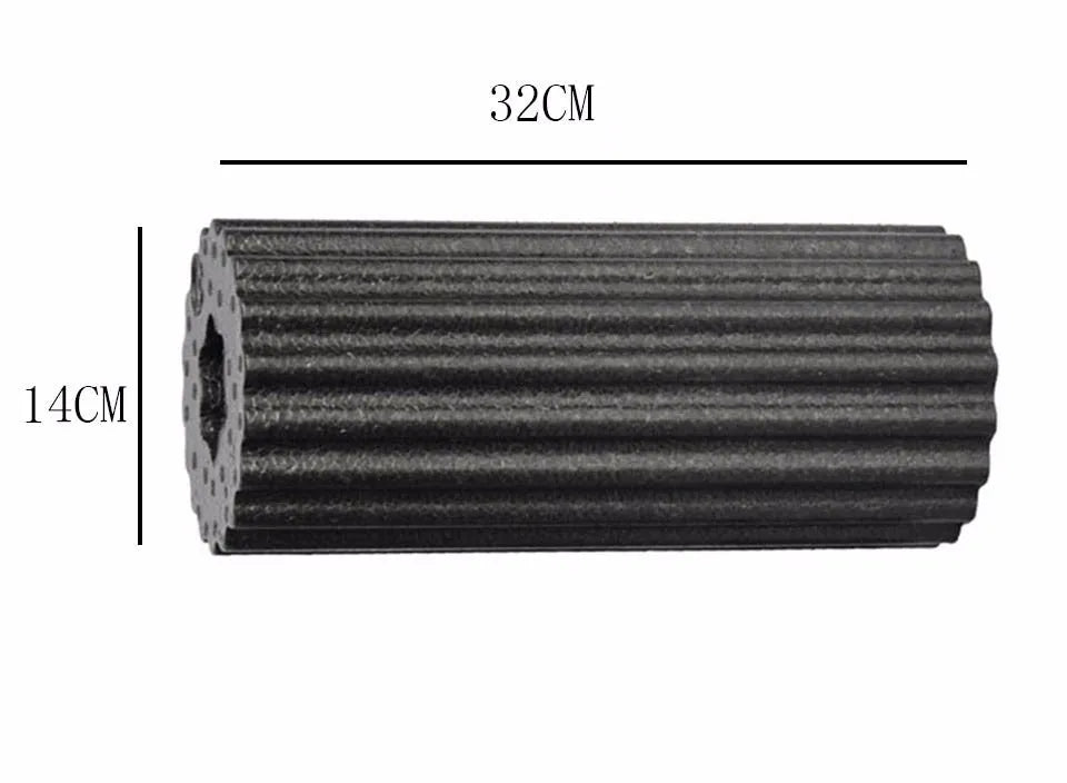 MILY SPORT high density EPP foam roller 32 x 14 cm in black for muscle massage and recovery