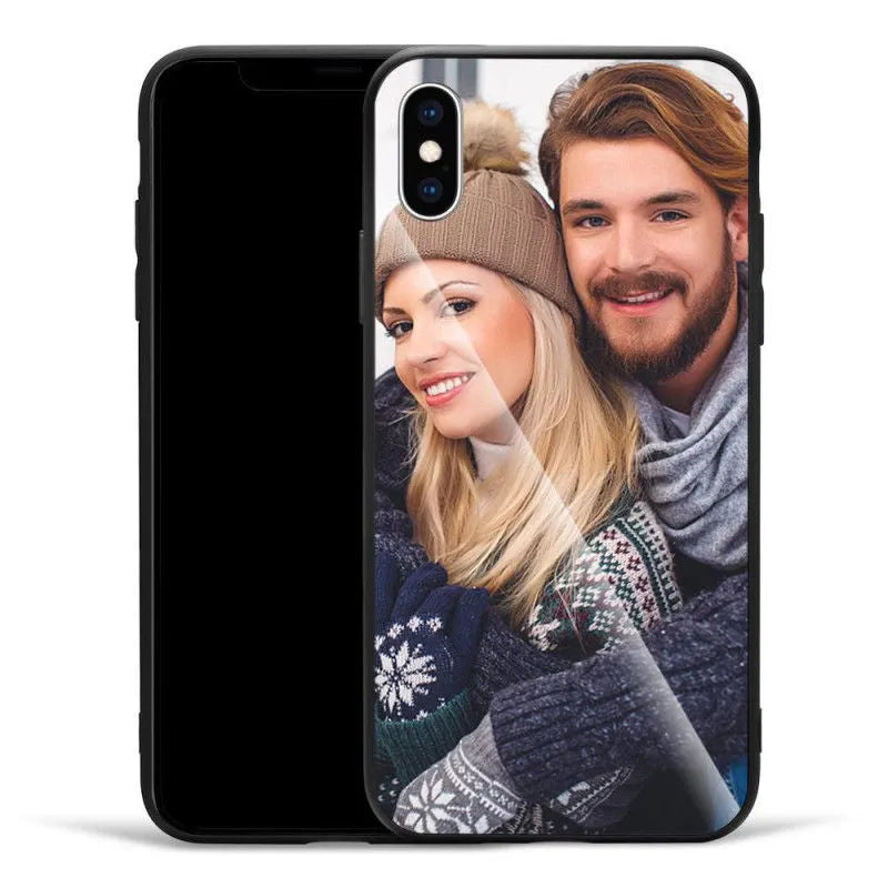 A slim, patterned iPhone case showing its raised edges around the camera and screen cutouts.