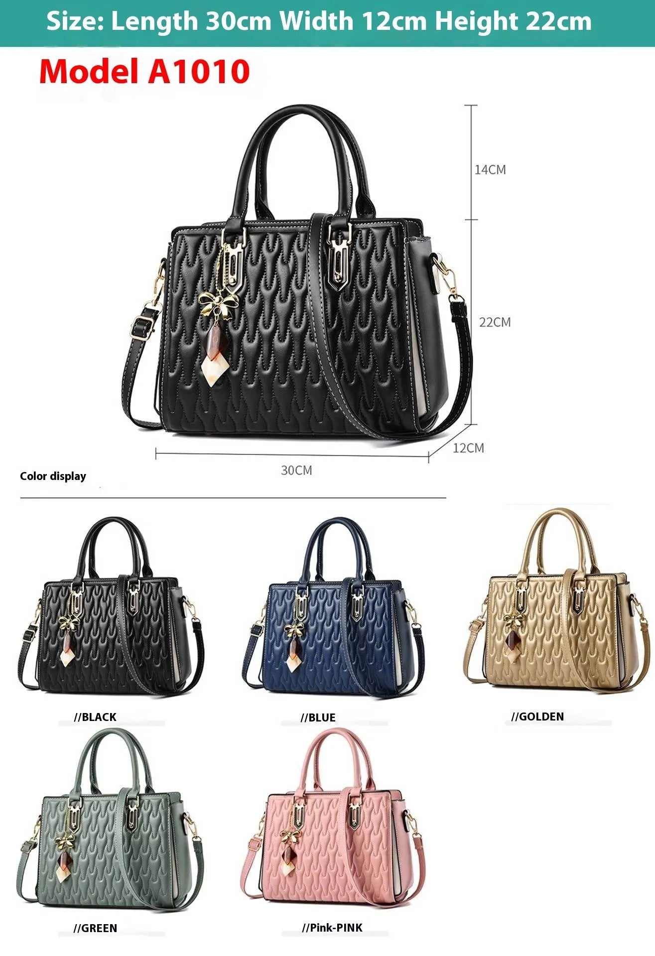 Women's large-capacity polyester shoulder messenger bag with street trend style
