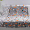 Children's soft flannel blanket with cartoon print in two size options: 100x150cm and 130x150cm.
