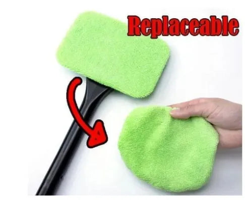 Car window pivoting microfiber cleaner with telescopic pole and eight cloth covers in PP material 39x13x9cm