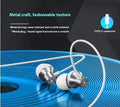 Type-C stereo wired earphones with 1.2m cable, available in black, white and red
