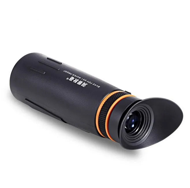 Compact 8x monocular telescope for concerts with 18mm exit distance and 5.2mm outlet diameter, ideal for live event viewing