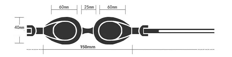 Children's anti-fog swimming goggles with PC lens in blue colour option