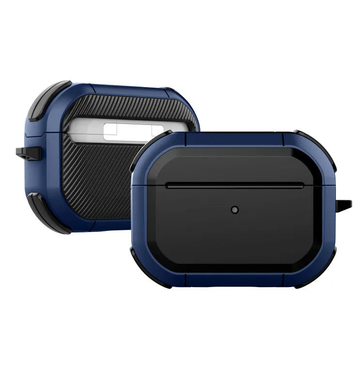 Black TPU and PC protective shell for Apple AirPods Pro charging case